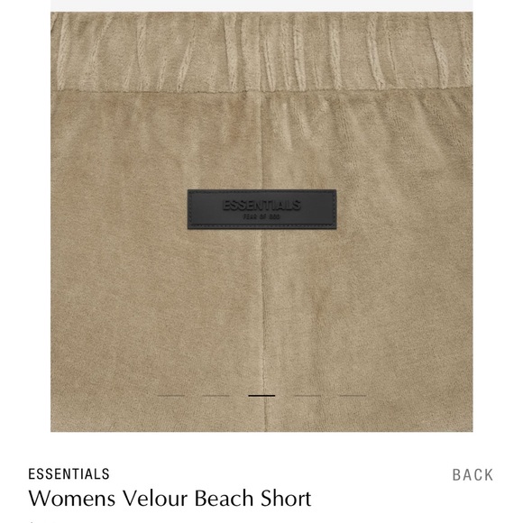 Essentials Fear of God Women’s Velour Beach Shorts LIKE NEW🌟 - Picture 3 of 8